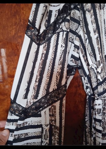 Adl Bohem Desenli Uzun Kollu Piliseli Kadın Elbise - Görsel 5