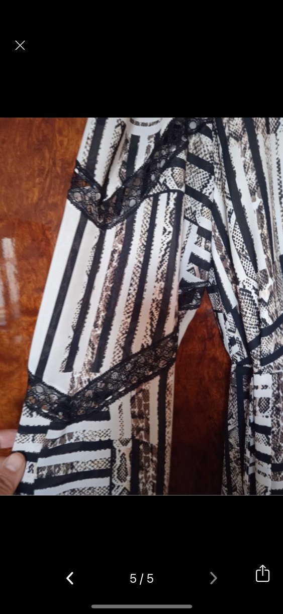 Adl Bohem Desenli Uzun Kollu Piliseli Kadın Elbise - Görsel 5