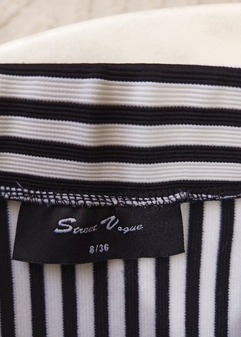 Çizgili Pilili Uzun Hamile Eteği - Görsel 3