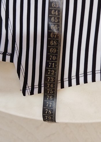 Çizgili Pilili Uzun Hamile Eteği - Görsel 4