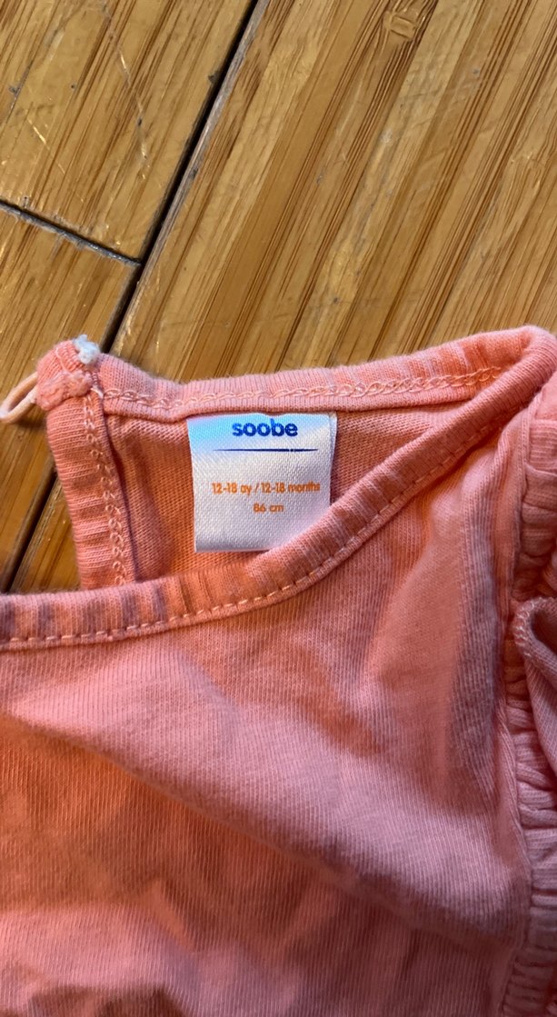 Kızlar için Pembe Keten Fırfırlı Kolsuz Tişört - Görsel 2