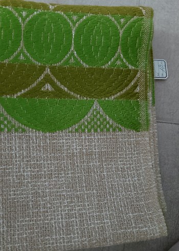 Yeşil Parlak Bohem Desenli kumaş - Görsel 3