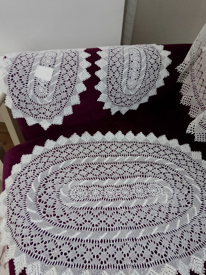 vintage gaziantep iğne oyası Takım - Görsel 3