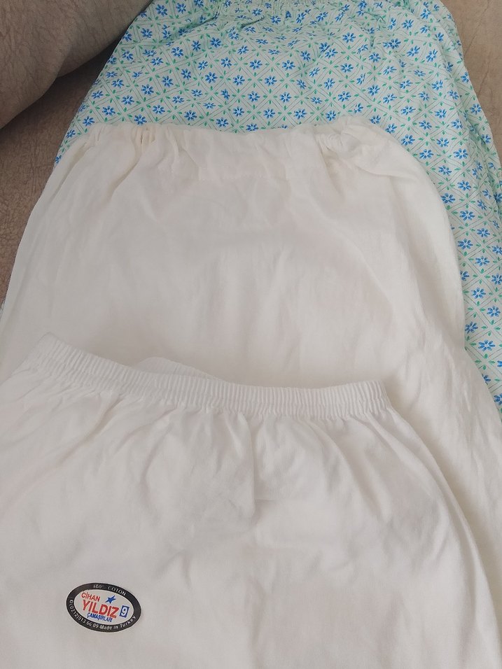 3 adet Beyaz Pamuklu paçalı anne çamaşır - Görsel 4