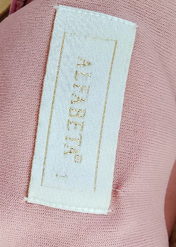 alfabeta 1 beden Pembe Dantel V Yakalı Uzun Abiye Elbise - Görsel 7