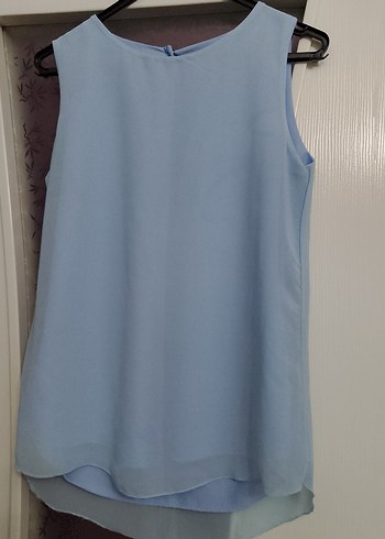 Mavi Kolsuz Salaş Midi Bluz - Görsel 3