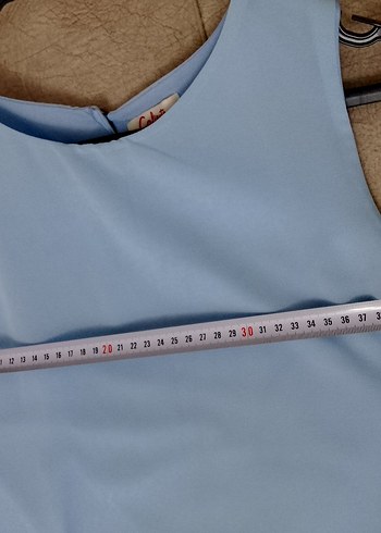 Mavi Kolsuz Salaş Midi Bluz - Görsel 6