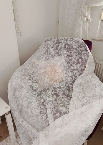 kullanılmamış sıfır Beyaz Tül Perde - Görsel 4