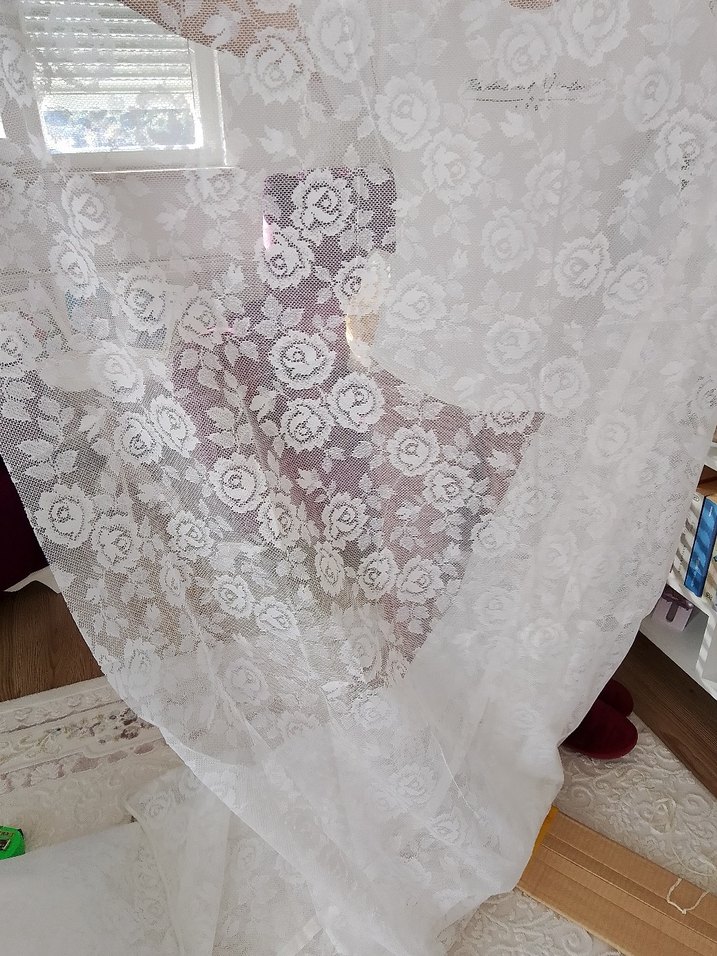 kullanılmamış sıfır Beyaz Tül Perde - Görsel 2