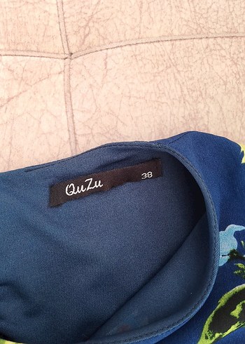 Çiçek Desenli Lacivert Midi Bohem Elbise - Görsel 4