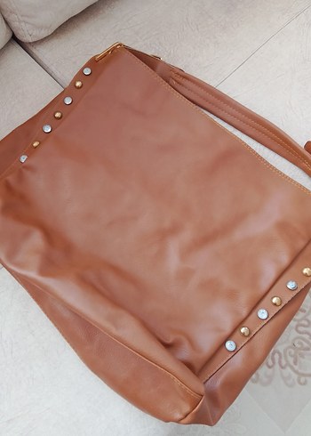 Deri Fermuarlı Kadın Çanta - Görsel 2