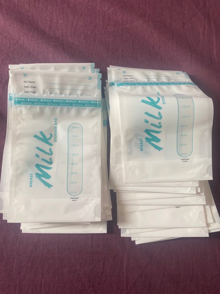 Beyaz Süt Saklama Poşeti 160 ml - Görsel 2