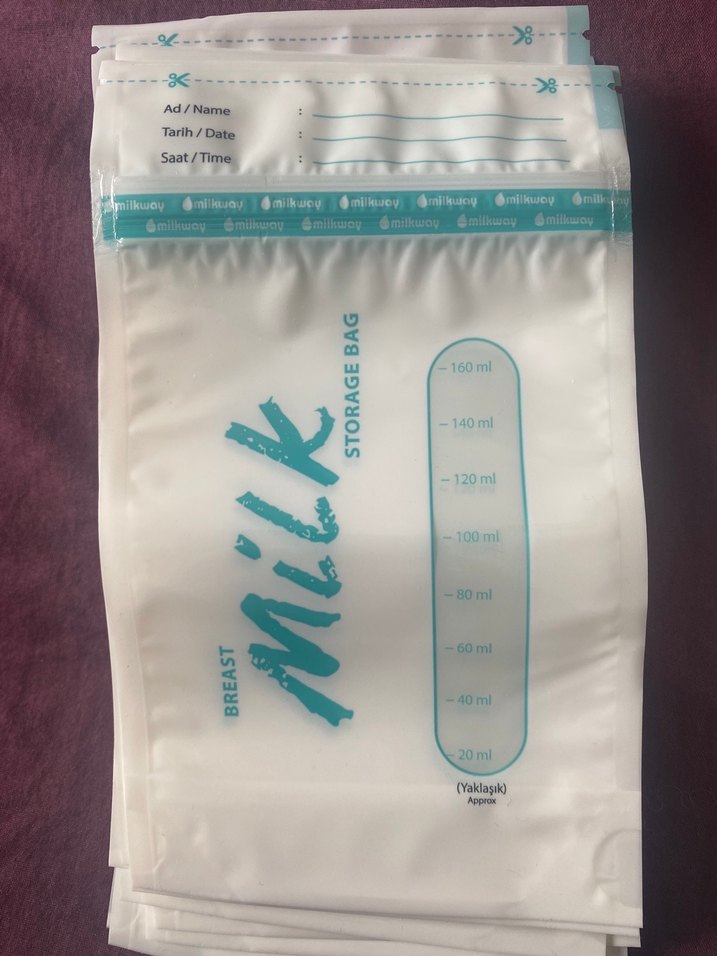 Beyaz Süt Saklama Poşeti 160 ml - Görsel 3