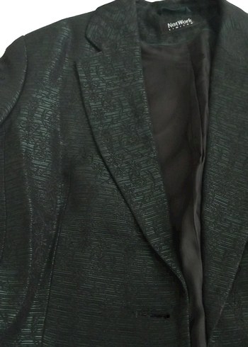 36 Beden Kadın Siyah Düğmeli Blazer Ceket