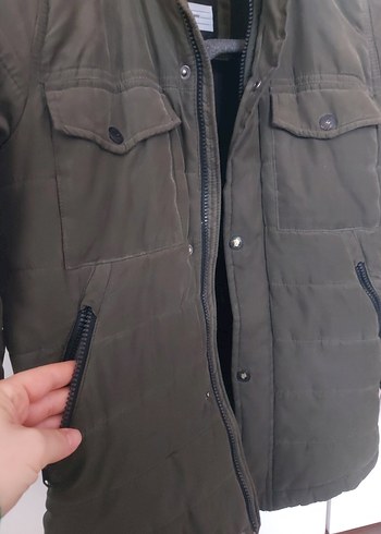 Düğmeli Kapüşonlu Erkek Kışlık Mont - Görsel 3