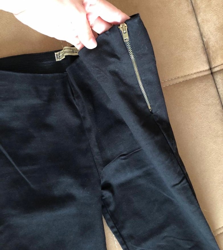 Siyah Kadın Midi İspanyol Paça Pantolon - Görsel 4