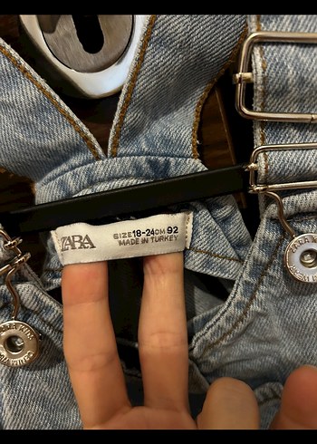 Kız Çocuk Renkli Denim Elbise - Görsel 2