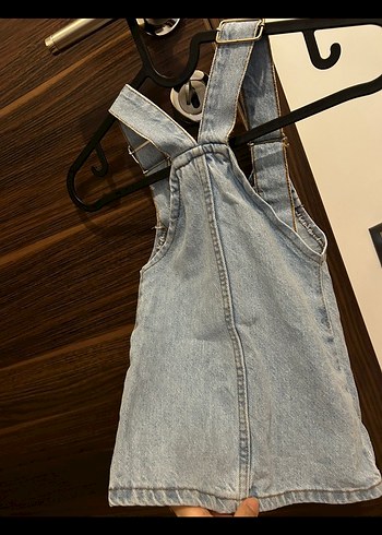 Kız Çocuk Renkli Denim Elbise - Görsel 3