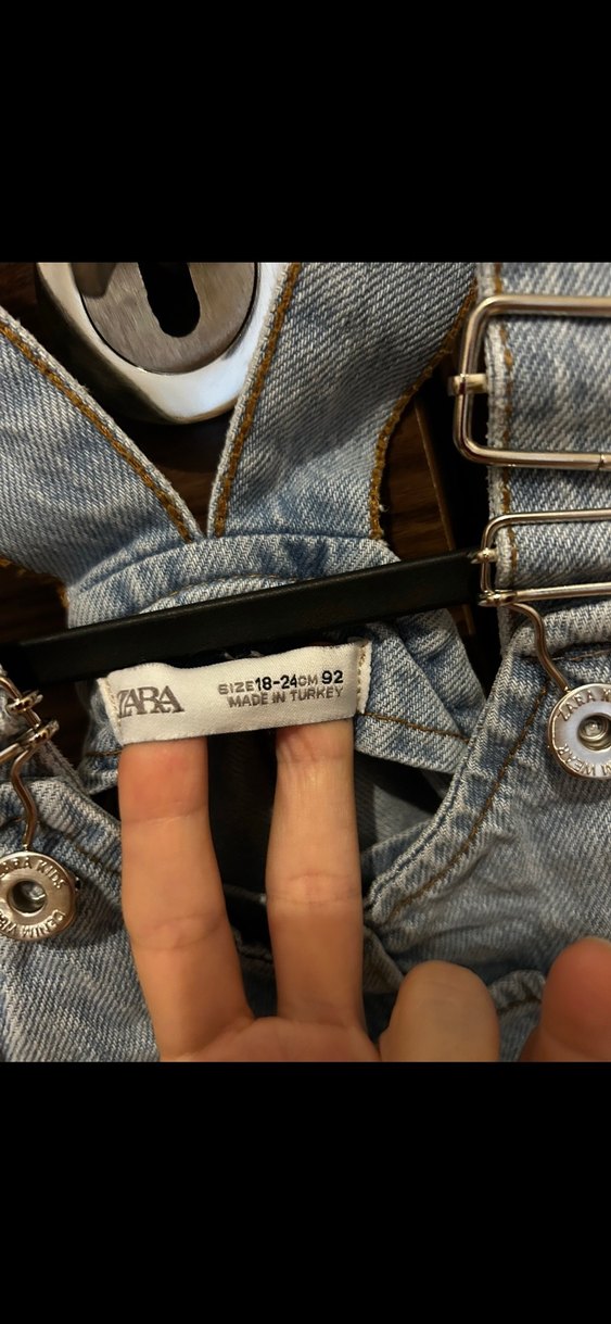 Kız Çocuk Renkli Denim Elbise - Görsel 2