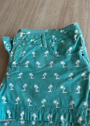 36 Beden Turkuaz Mini Denim Şort