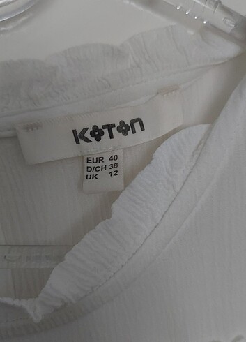 Koton Beyaz dantelli bluz