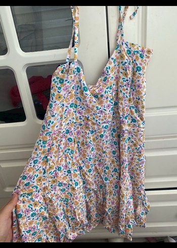 xs Beden çeşitli Renk Çiçek Desenli Bohem elbise