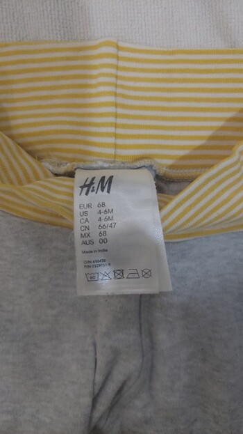 H&M Bebek tulum ve alt set H&M marka 68 beden 4-6 AYLIK