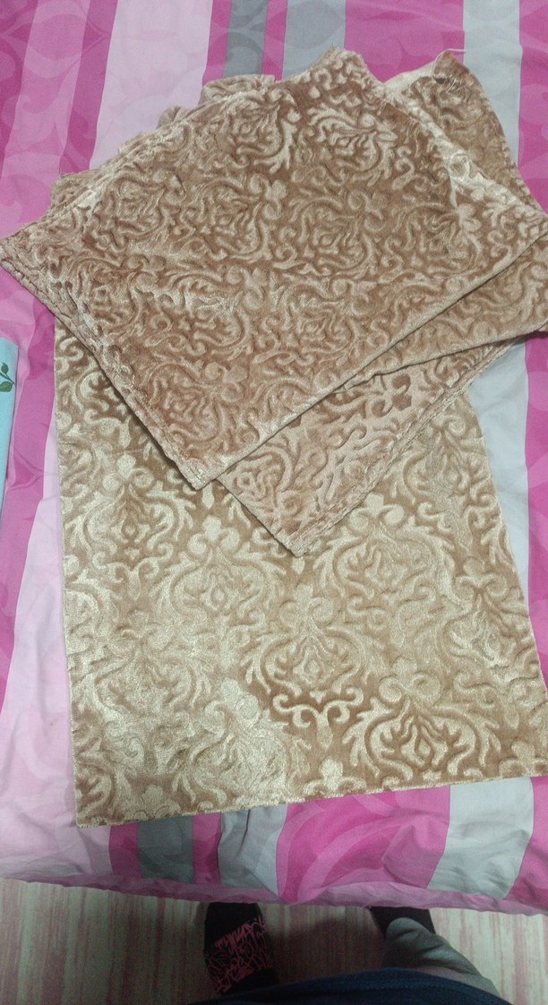 Nakışlı Bej Klasik Kırlent Kılıfı kadife 4 adet - Görsel 2