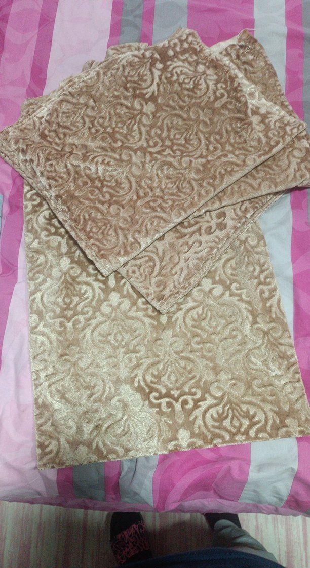 Nakışlı Bej Klasik Kırlent Kılıfı kadife 4 adet - Görsel 4