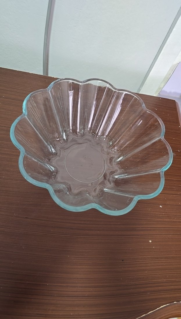 Mavi Kenarlı Cam Kase - Görsel 3