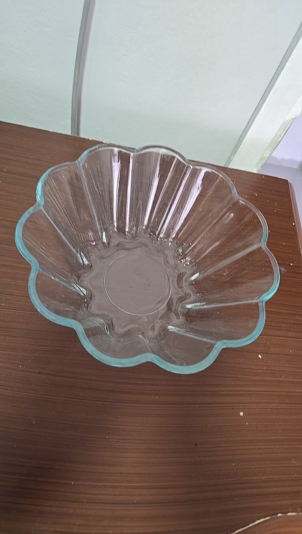 Mavi Kenarlı Cam Kase - Görsel 2