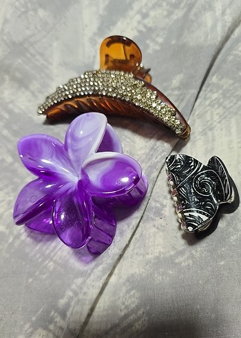 Renkli Boncuklu Mor Saç Tokası - Görsel 4