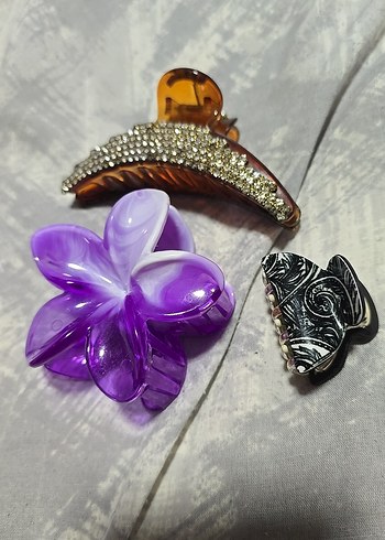 Renkli Boncuklu Mor Saç Tokası - Görsel 2