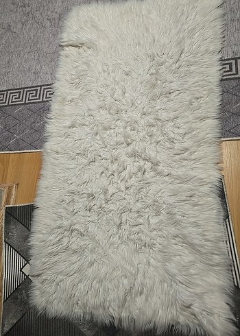 Bohem Gri Tüylü Halı - Görsel 3