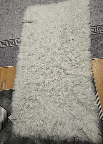 Bohem Gri Tüylü Halı - Görsel 2