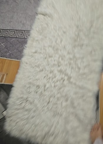 Bohem Gri Tüylü Halı - Görsel 5