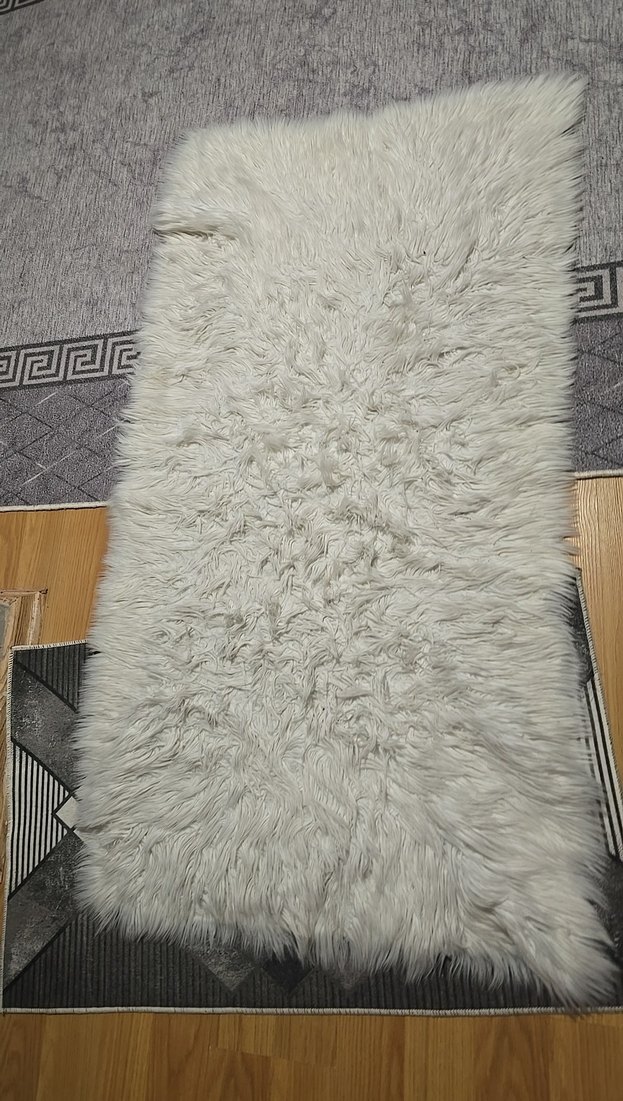 Bohem Gri Tüylü Halı - Görsel 3