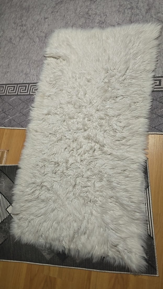 Bohem Gri Tüylü Halı - Görsel 4