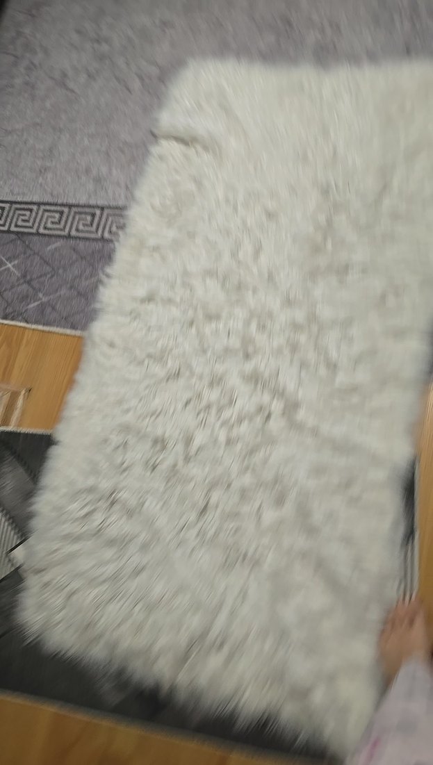 Bohem Gri Tüylü Halı - Görsel 5