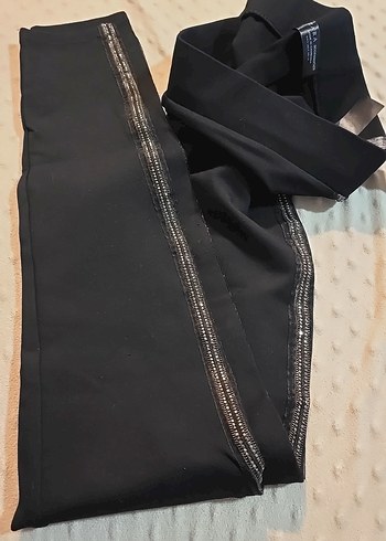 Siyah Gotik Fermuarlı Kadın Kumaş Pantolon - Görsel 2