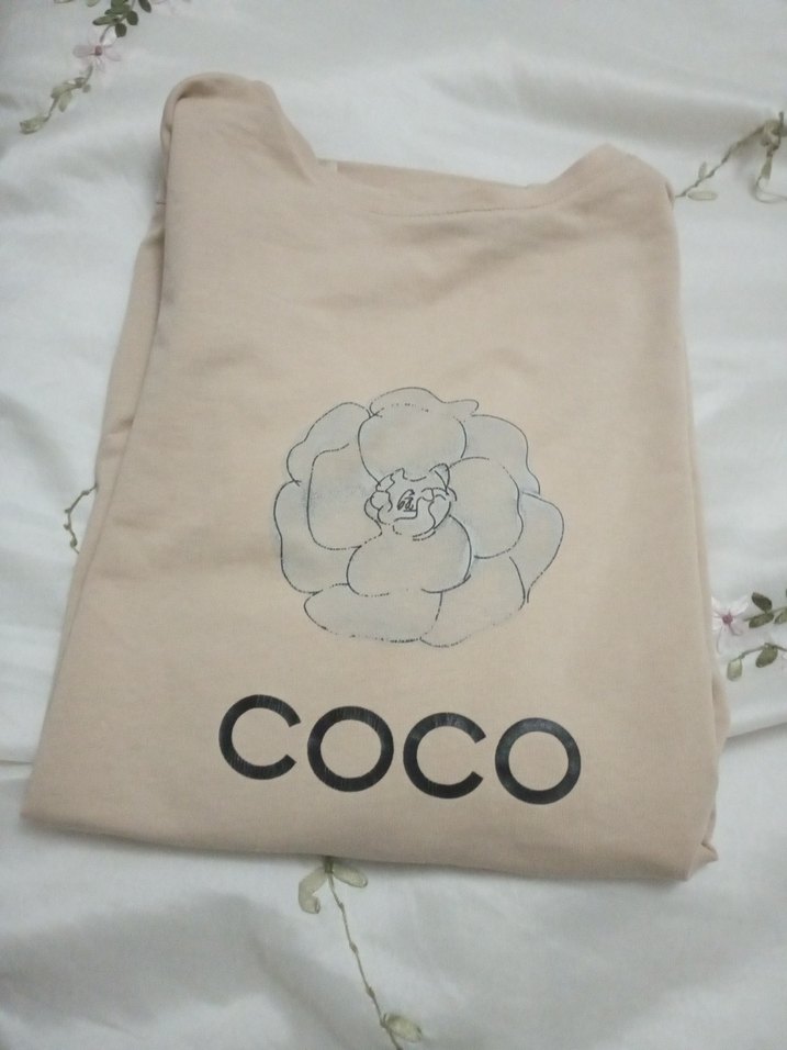 Bej Pamuklu Uzun Kollu Kadın Sweatshirt - Görsel 5