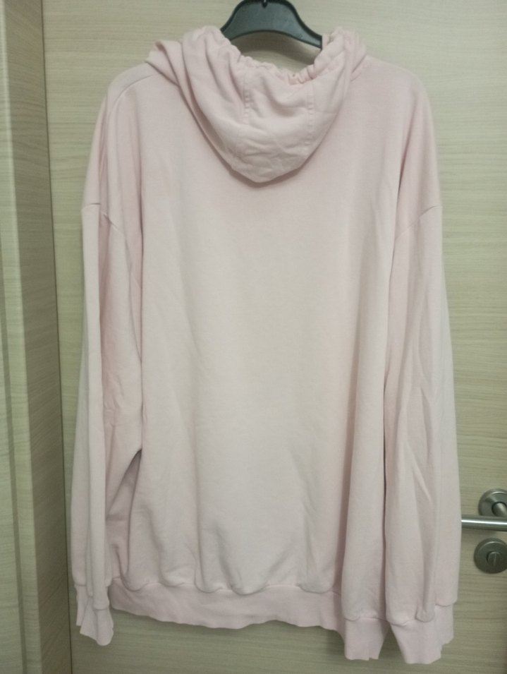 Pembe Kapüşonlu Rahat Kesim Sweatshirt - Görsel 4