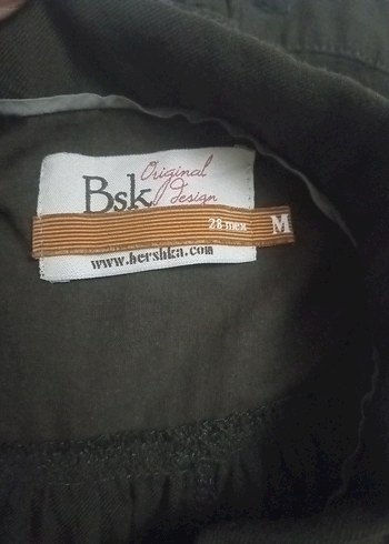 Düğmeli haki Keten Kadın Gömlek - Görsel 6