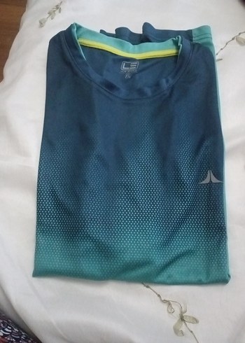 Mavi Kısa Kollu Bağlama Desenli Tişört - Görsel 6