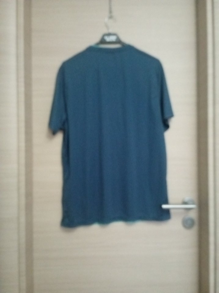 Mavi Kısa Kollu Bağlama Desenli Tişört - Görsel 3