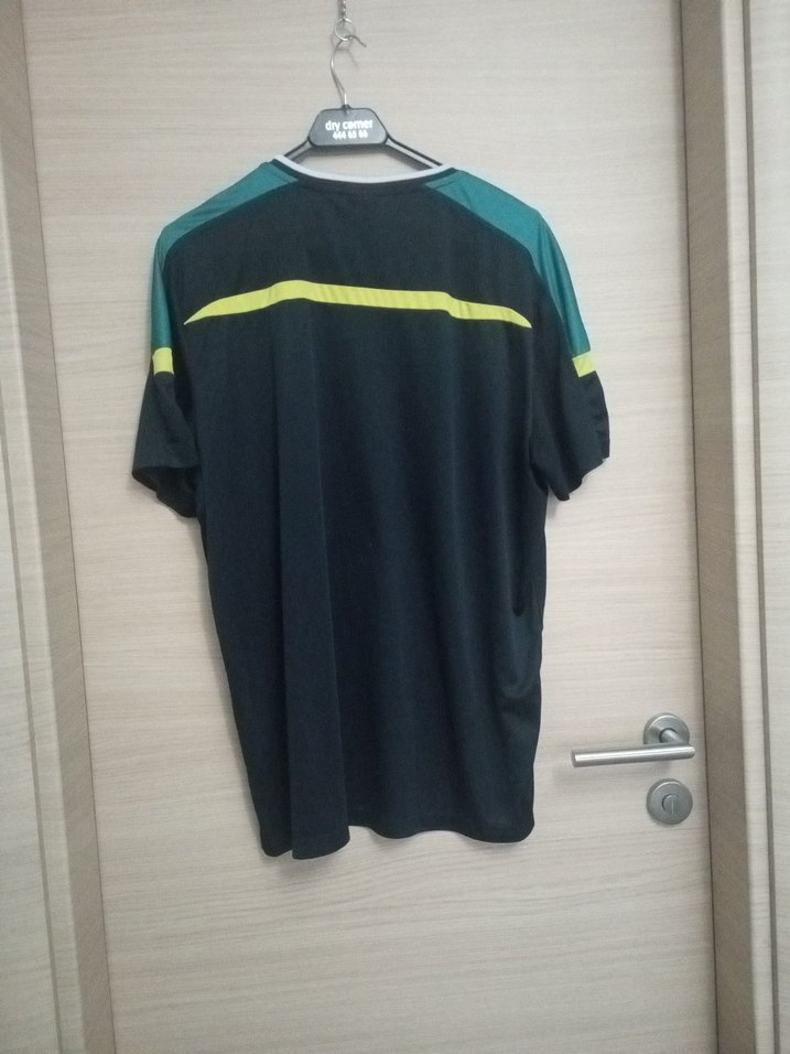 Siyah Spor Erkek Tişörtü, Kısa Kollu, Velcro - Görsel 3