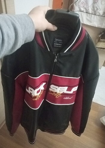 Siyah Deri mont - Görsel 6