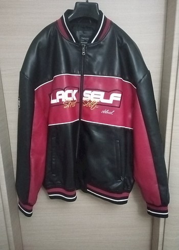 Siyah Deri mont - Görsel 5