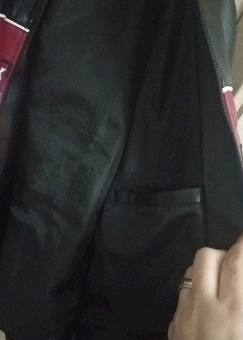 Siyah Deri mont - Görsel 3