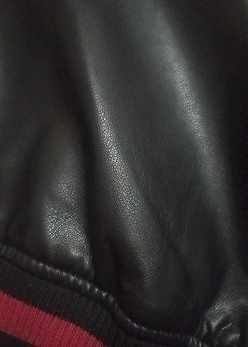 Siyah Deri mont - Görsel 7